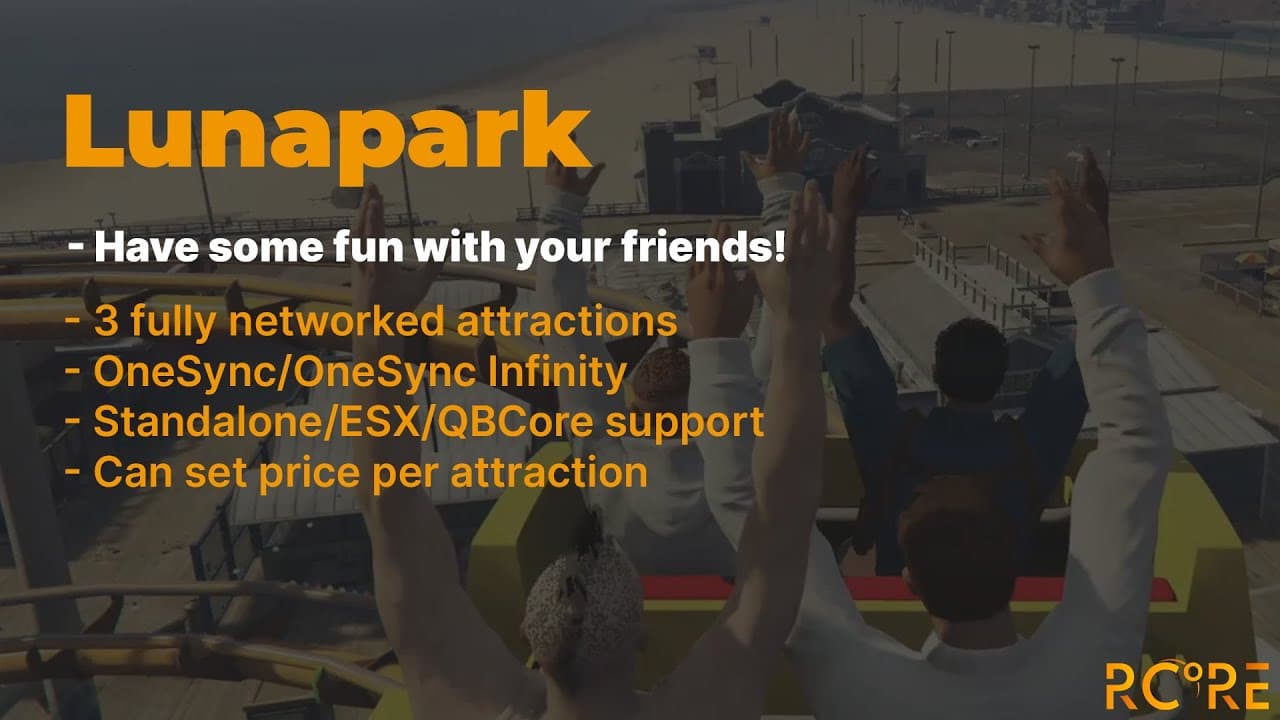 FiveM Multiplayer Lunapark/Theme Park with 3 attractions