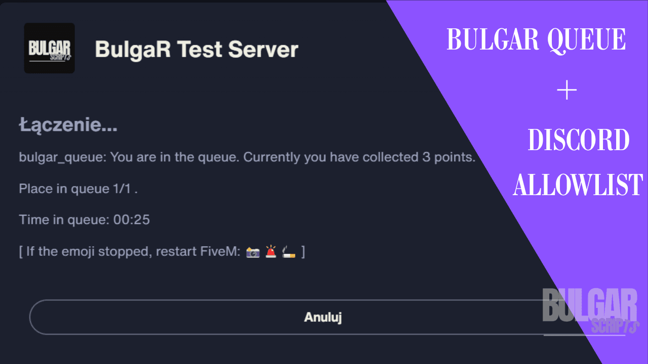 BulgaR Queue + Discord Whitelist