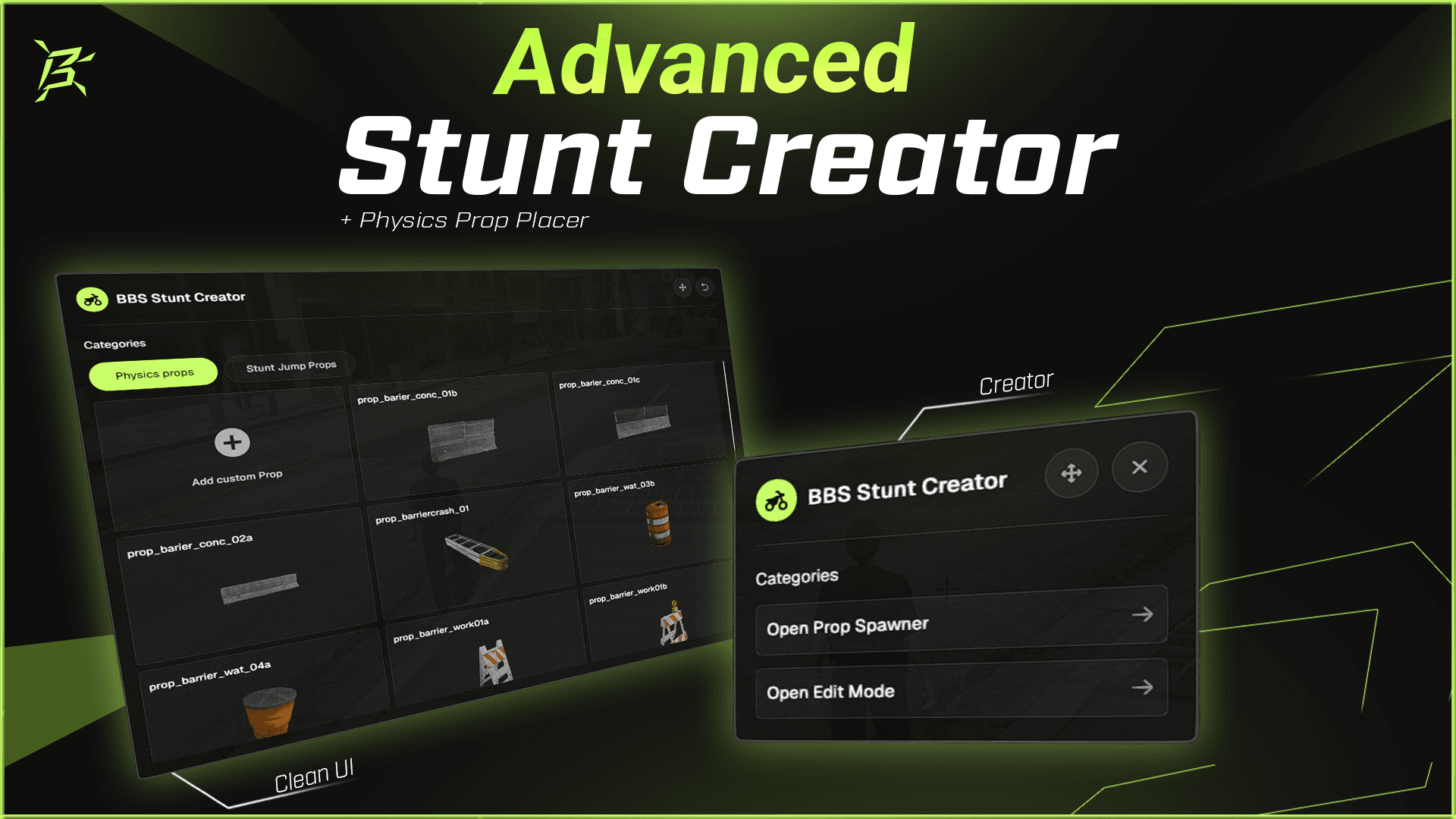 Advanced Stunt Creator (+ Physics Prop Placer)