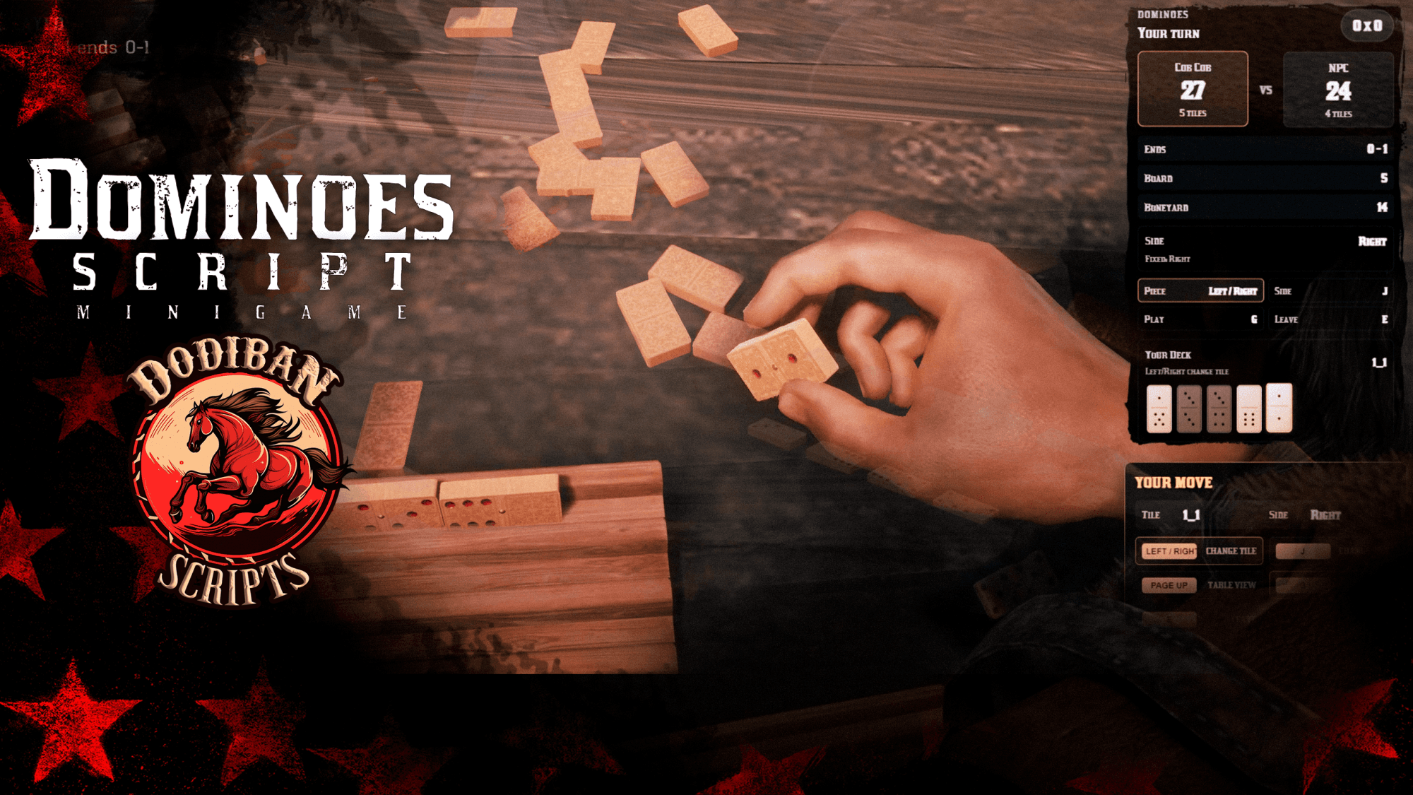 Dominoes | Minigame| RedM | ESCROW