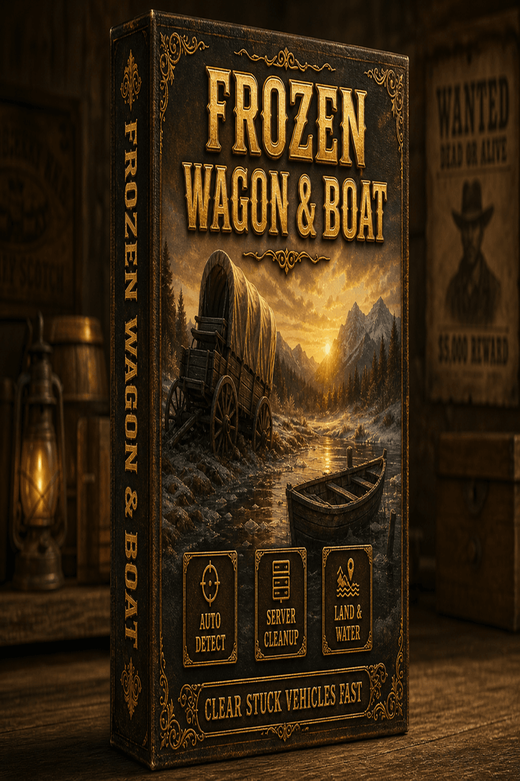 Frozen Wagon & Boat