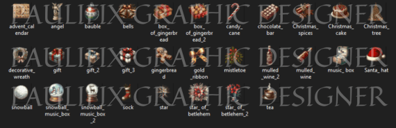 Colorful Christmas Inventory Icons by Paulifix #1