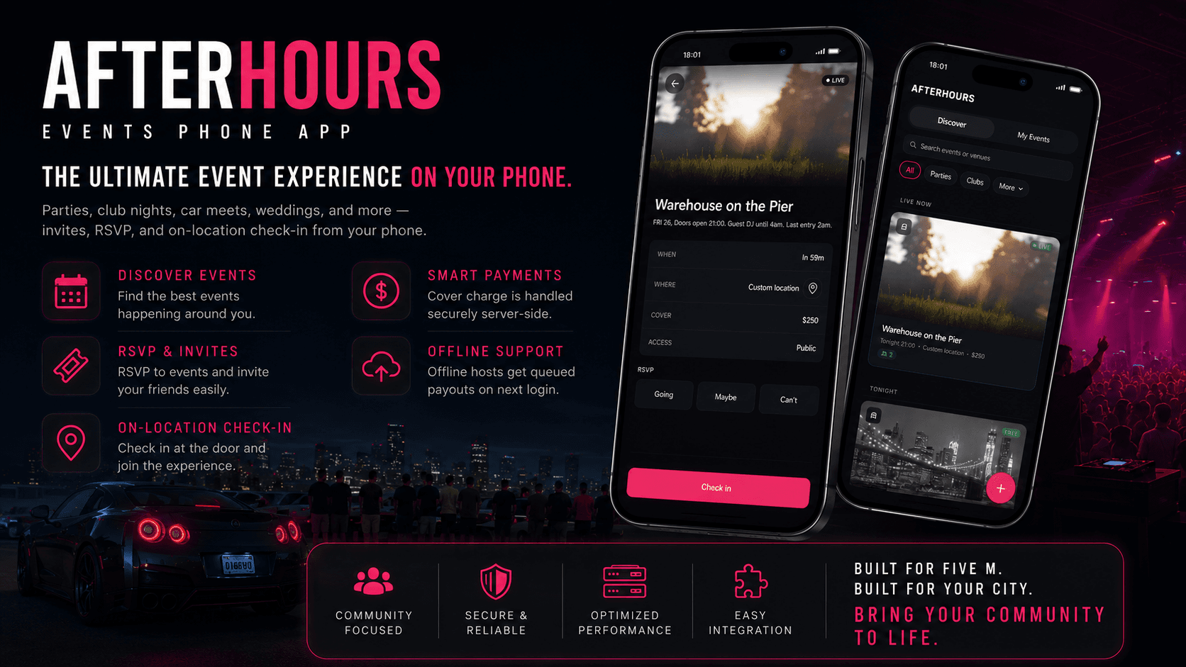 AfterHours — Phone Events App