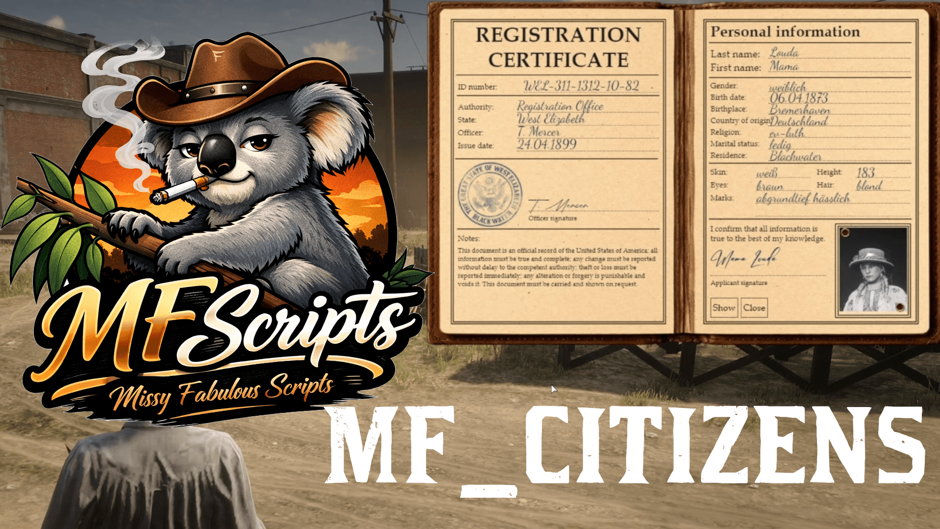MF_Citizens - IDCards, Townregister, Elections, Passport Photos  - enhance your roleplay