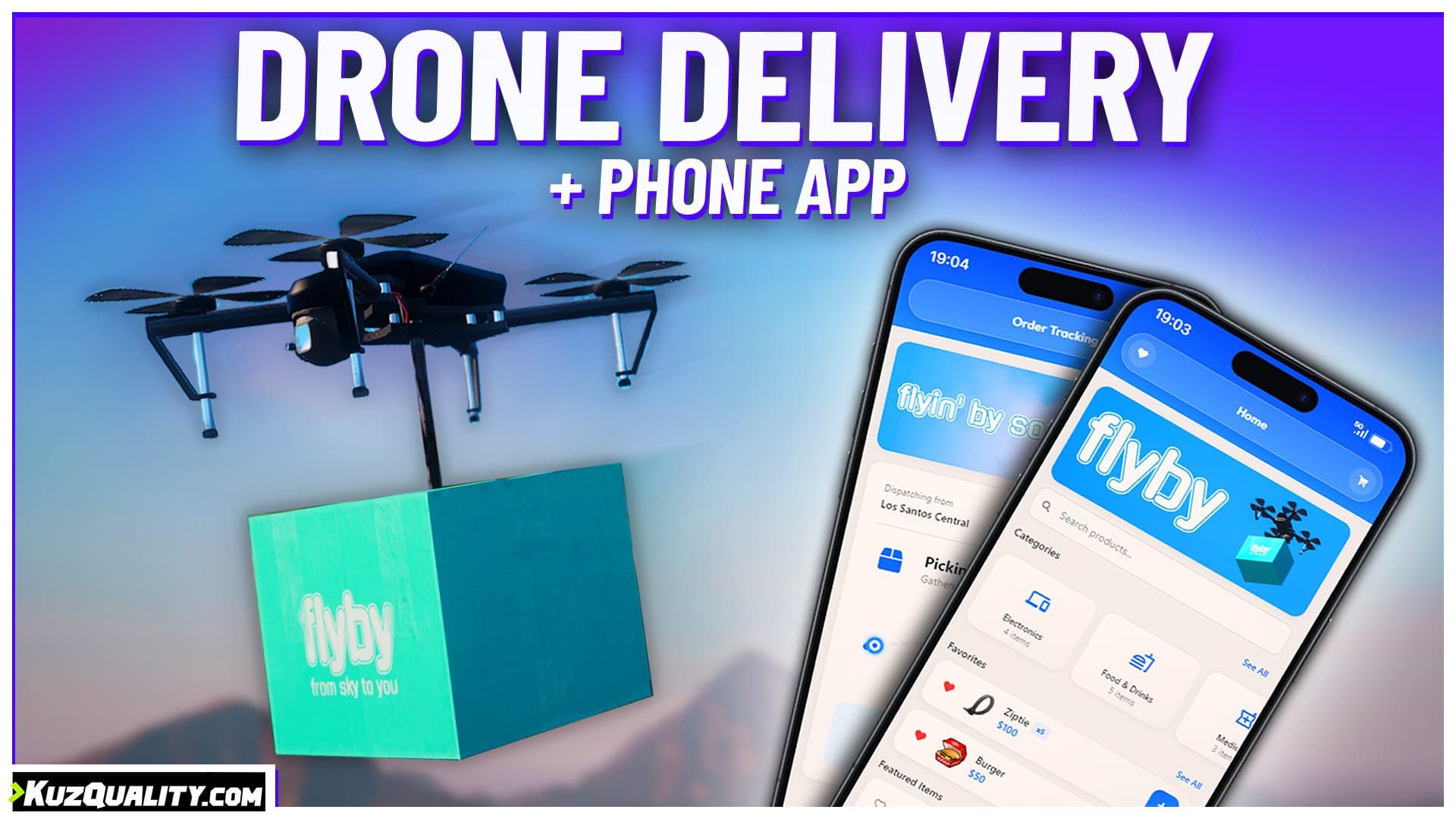 Drone Deliveries + Phone App