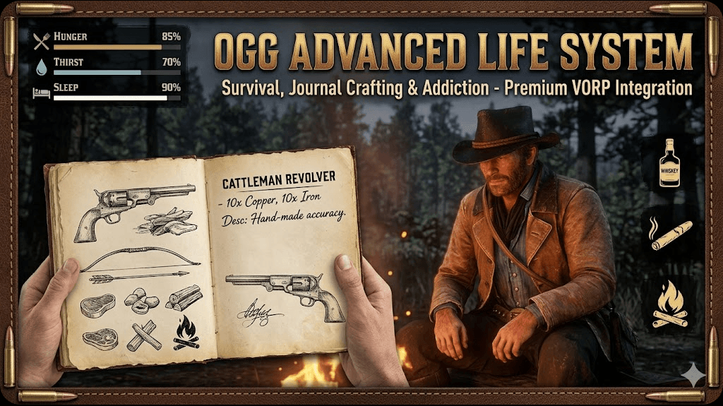 OGG Advanced Life System: Survival, Journal Crafting & Addiction