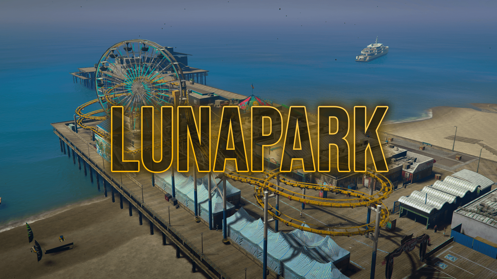 Lunapark - Rollercoaster, Ferris Wheel, Freefall attractions