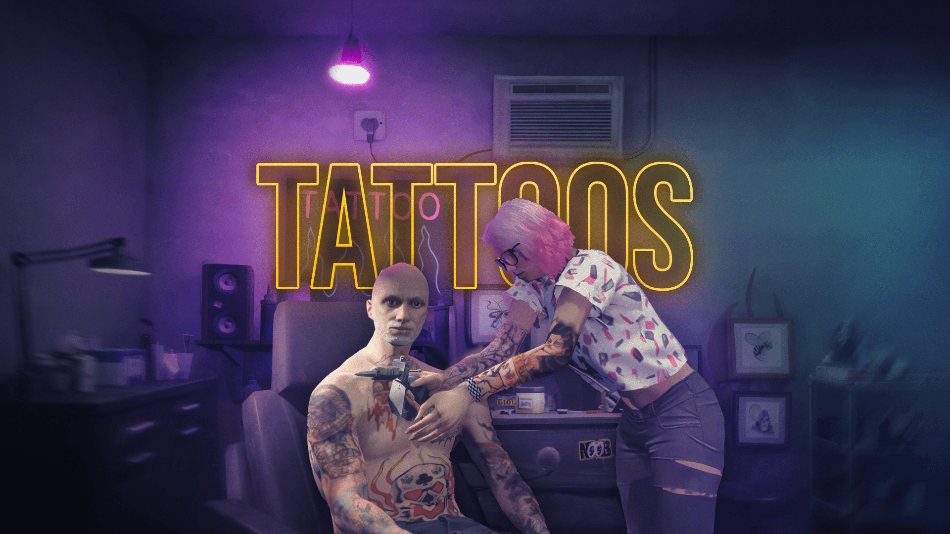 Tattoo shop with Business, Job & Addon
